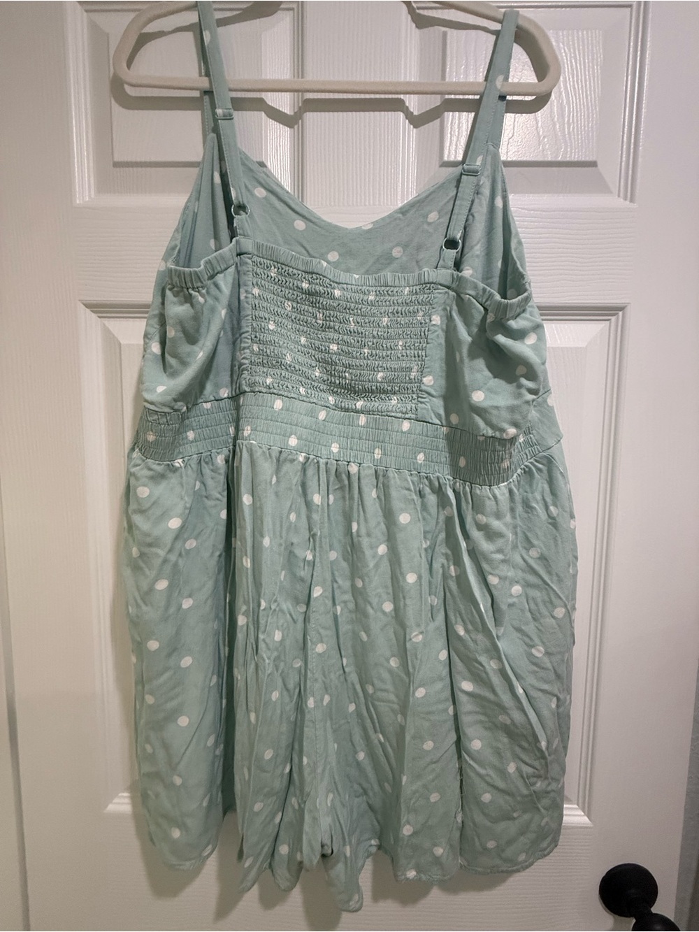 torrid Mint Green white Polka Dot Romper - Picture 4 of 6
